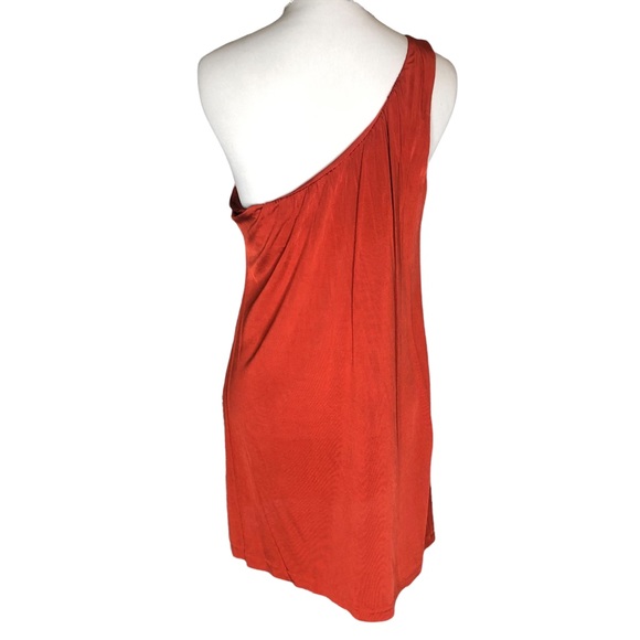 LeRok one Shoulder Silk Mini Dress Sz XS - Picture 3 of 8